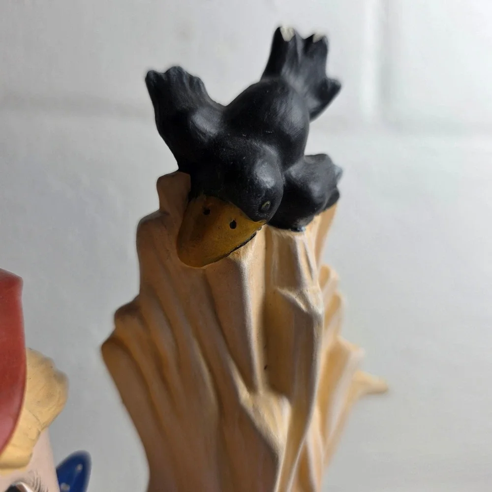 Vintage Ceramic Scarecrow Figurine Fall Harvest Halloween Decor Jack-O-Lantern
